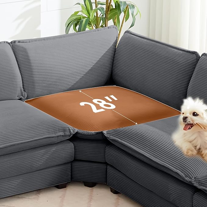 ROWHY 113'' Modular Sectional Cloud Corner Couch, 5 Seater L Shape Sofa Big - Image 3
