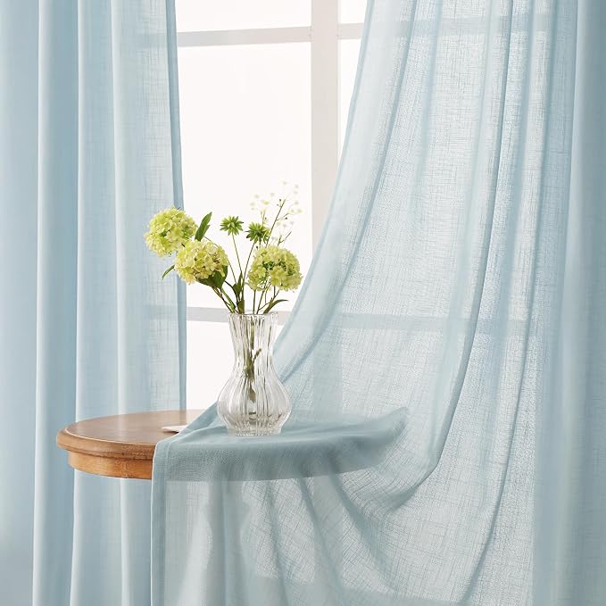 Sky Blue Curtains 120 inch Length - Image 4