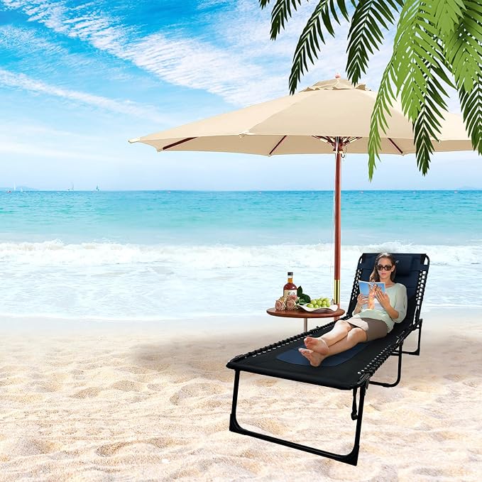 Oversized Padded Outdoor Folding Lounge Chair - Image 2