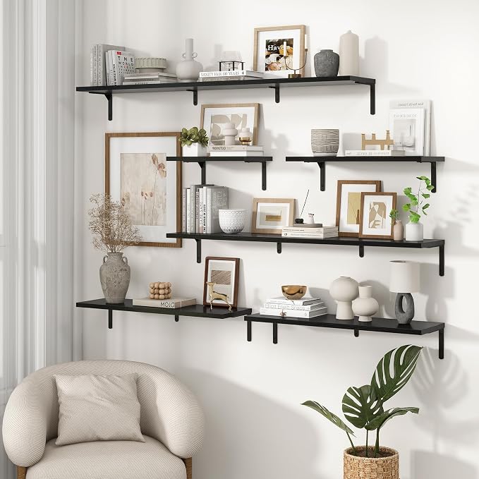 Fun Memories Deep Floating Shelves, 24W x 8D Floating Shelves Set of 2 - Image 7