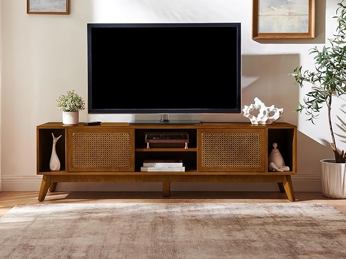 LKTART 68 Inch Mid Century Modern TV Stand by LKTART