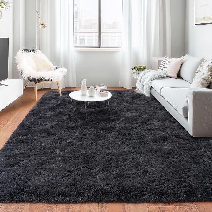Rugs for Bedroom 4x6, Soft Shaggy Modern Shag Area Rug for Living Room by Quntue