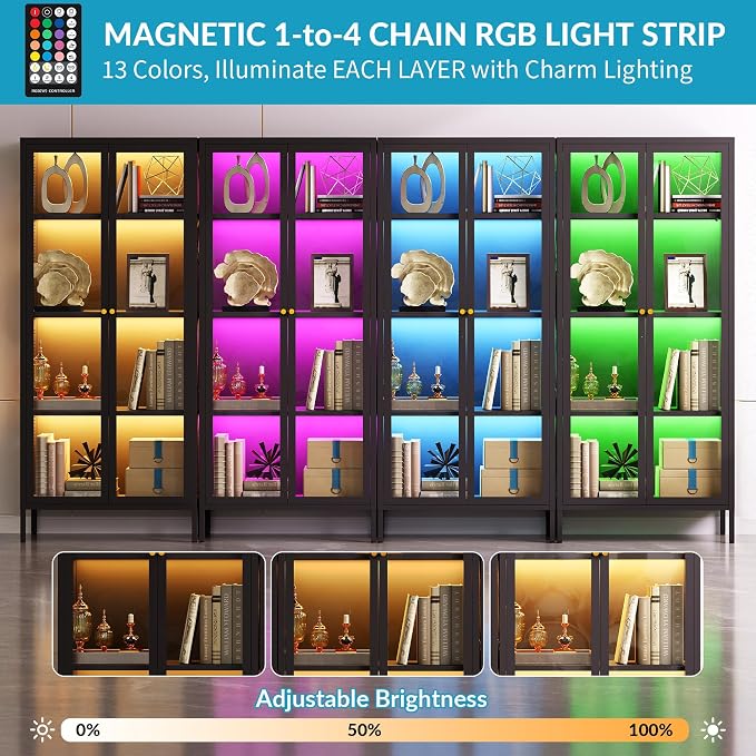 4-Tier Glass Display Cabinet - Image 2