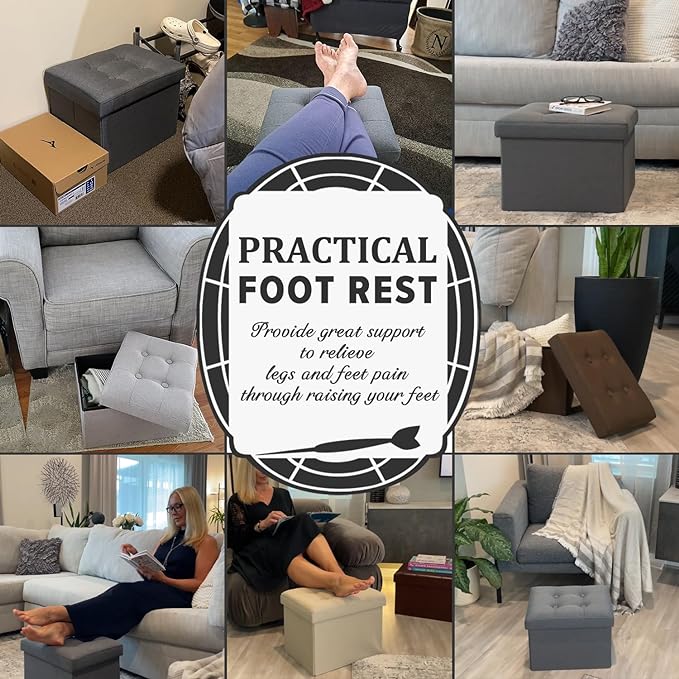 LINMAGCO Ottoman Storage Ottoman - Image 4