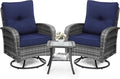 wildformers Luxury Outdoor Swivel Wicker Glider Patio Chairs by wildformers