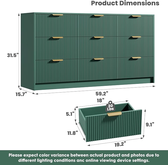 Garvee 9 Drawers Dresser for Bedroom - Image 2