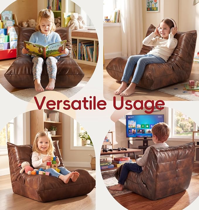 Hobestluk Small Bean Bag Chair Lazy Floor Sofa Bean Bags - Image 4