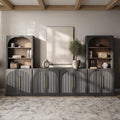 BELLEZE 6-Piece Modular TV Stand, Entertainment Center by BELLEZE