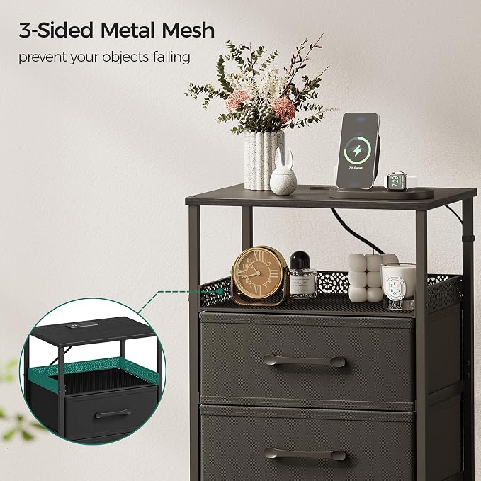 JARHETUN Nightstand Set of 2, Night Stands - Image 5