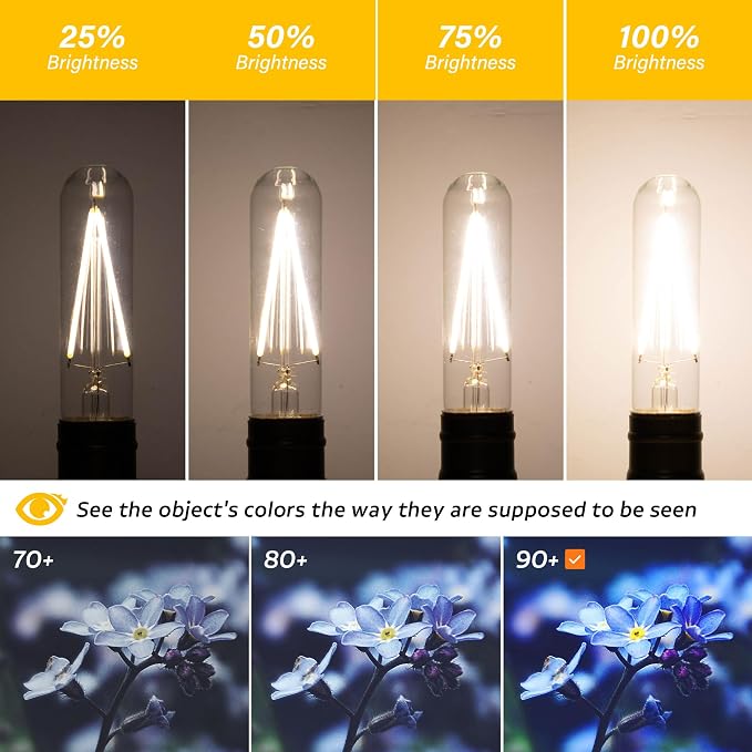 Dimmable E26 T30 T10 LED Bulb Long Tube Light Bulb 4W, Type T Tubular Light - Image 5