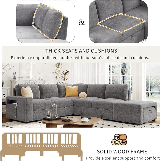 Merax L-Shaped Modular Sofa - Image 4