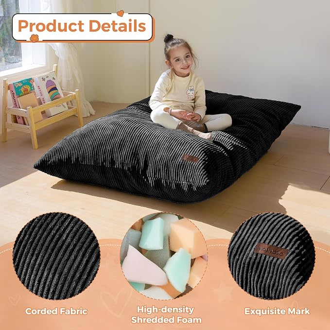 MAXYOYO 3 in 1 Kids Bean Bag Chair Couch, Convertible Chair Folds from Bean Bag - Image 5