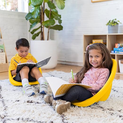 ECR4Kids Plastic Leaf Scoop Floor Rocker Seat, Classroom Furniture - Image 8