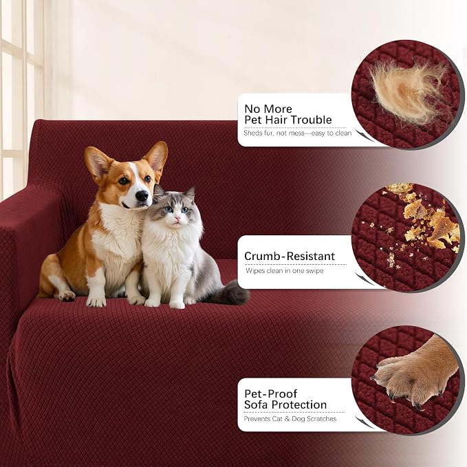 Arfntevss Stretch Sectional Couch Covers L Shaped Corner Sectional Sofa Cover - Image 3