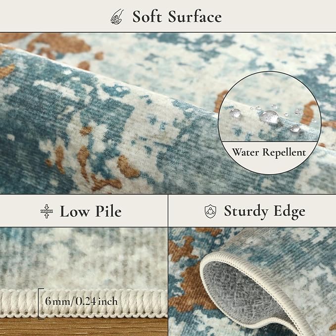 BEIMO Area Rugs 5x7 for Living Room Bedroom, Modern Abstract Machine Washable - Image 9