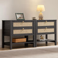 SICOTAS Night Stands Set of 2 for Bedroom, Large Bedside Tables by SICOTAS