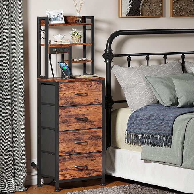 Furnulem Night Stand Set 2, LED Nightstand - Image 7