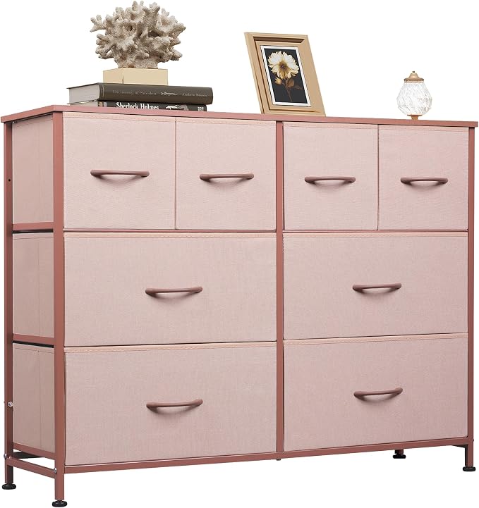 WLIVE 8 Drawer Dresser for Bedroom, Wide Fabric Dresser Storage Organizer by WLIVE