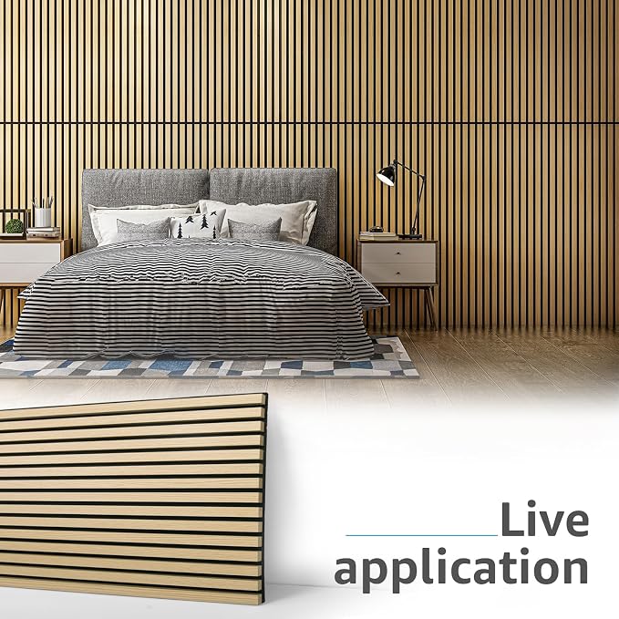Art3d 4 Pack 47.2 x 23.6in. Wood Slat Acoustic Panels - Image 2