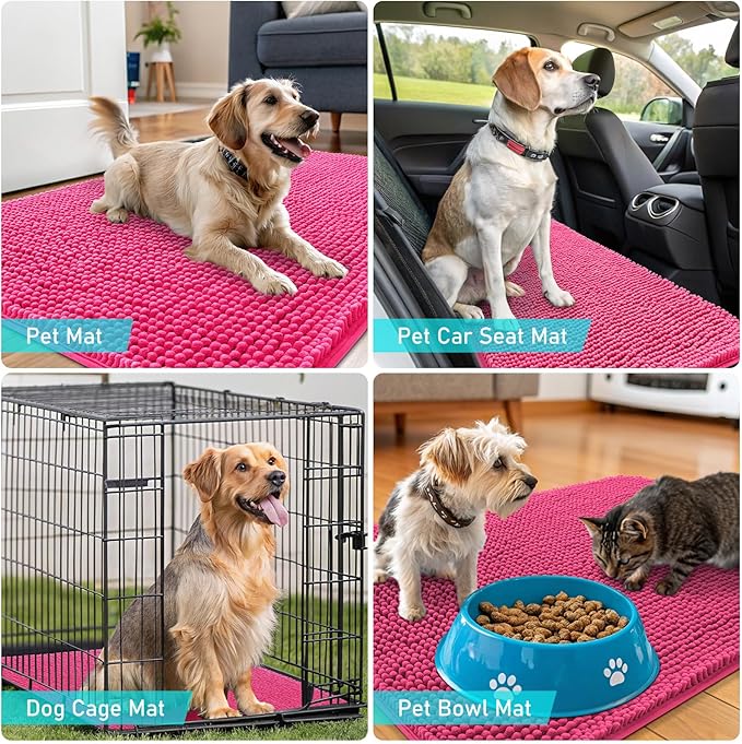 OLANLY Dog Door Mat for Muddy Paws 70x35, Absorbs Moisture and Dirt, Absorbent - Image 7
