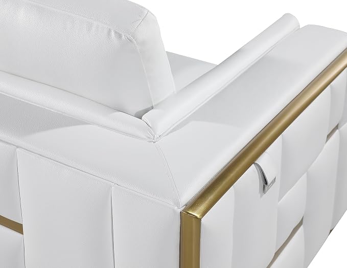 Blackjack Furniture Catania Modern Top Grain Italian Leather Sofa Set - Image 9