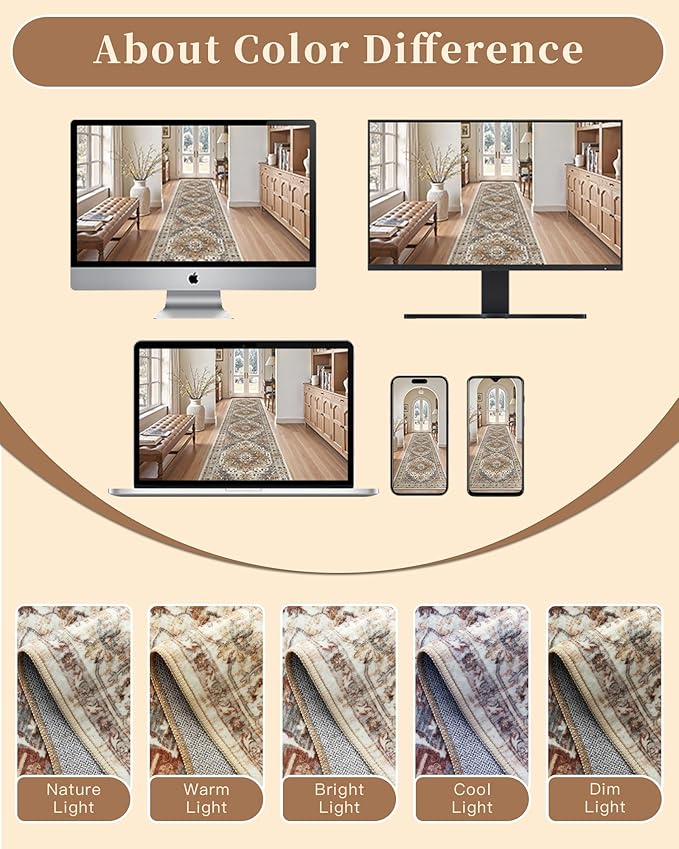 Madane 4x10 Wide Hallway Runner Rug: Washable Soft Rug Runners - Image 9