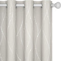 Deconovo Room Darkening Curtains, Farmhouse Boho Beige Curtain, Thermal by Deconovo