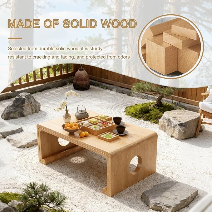 Coffee Table, Japanese Tatami Storage Table, Portable Design - Image 2