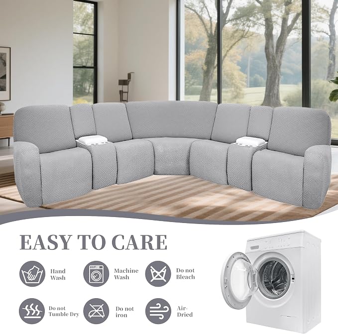 100% Waterproof Sectional Recliner Couch Covers - Image 8