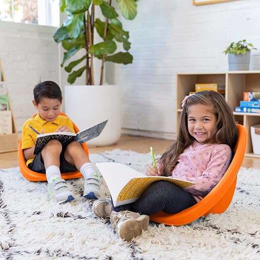 ECR4Kids Plastic Leaf Scoop Floor Rocker Seat, Classroom Furniture - Image 9