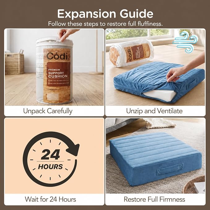 Codi Thick Replacement Couch Cushions, Upholstery Foam - Image 7