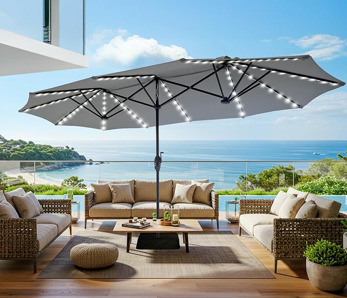 SUPERJARE 13ft Outdoor Patio Umbrella by SUPERJARE