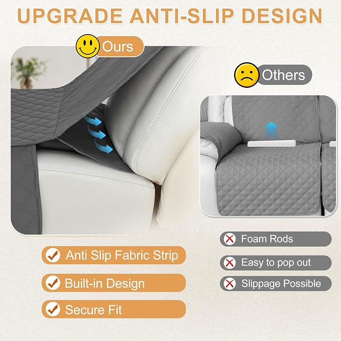 HDCAXKJ Reclining Sectional Couch Covers L Shape Recliner Sofa Middle Console - Image 3