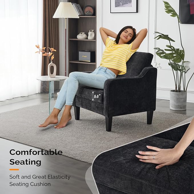 VINGLI Mid Century Modern Accent Chairs - Image 4