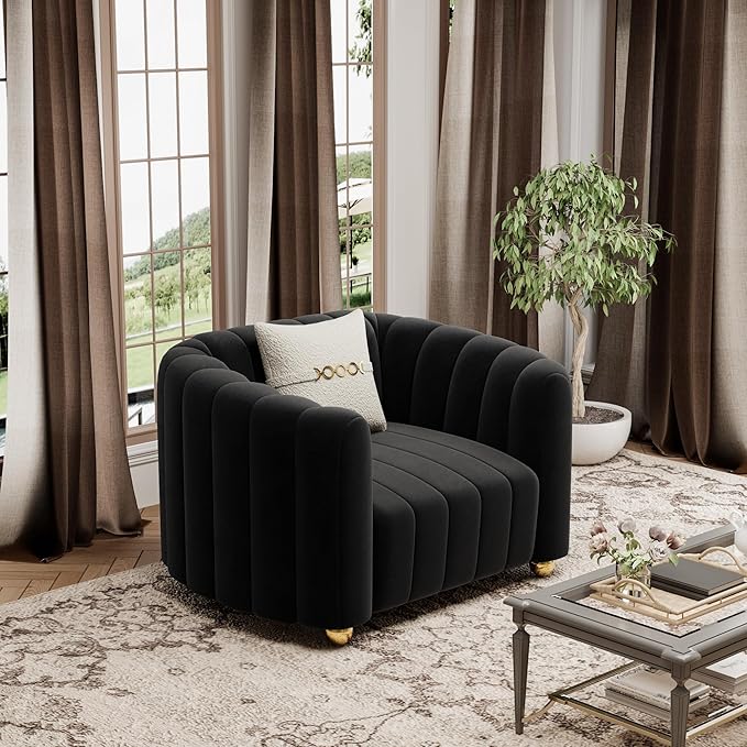 42" Velvet Sofa Chair for Living Room, Modern Single Sofa by yunqishiHOME