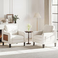Accent Chair for Living Room Modern Linen Upholstered Armchair Side Wooden by Unknown