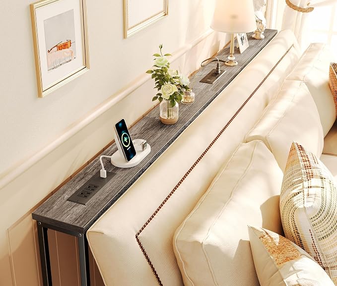 SUPERJARE 78.8 Inch Narrow Console Table - Image 2