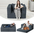 Futon Sofa Bed with Pillow, 3-in-1 Sleeper Sofa Bed with Removable Cover by Cansunna