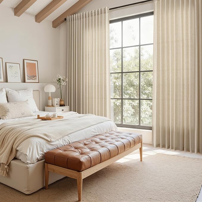 Nanspring Taupe Burlywood Curtains 102 Inches Long - Image 8