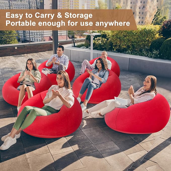 Realspring 6 9 12 Pcs Inflatable Bean Bag Chairs - Image 6