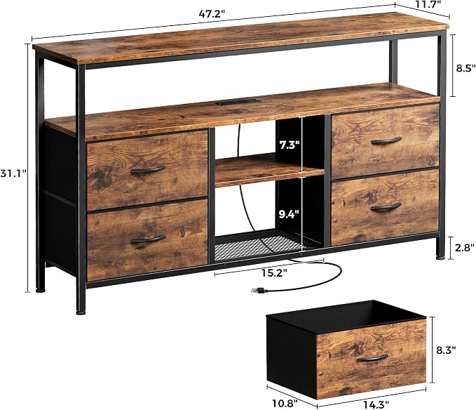 Huuger 47 Inch TV Stand Dresser - Image 3