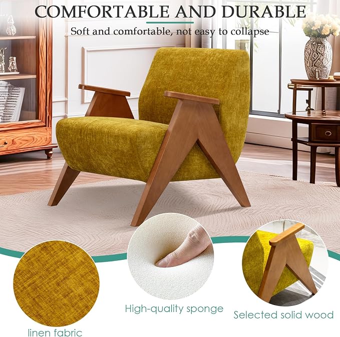 Home Accent Chair Mid Century Modern Accent Chair - Image 3