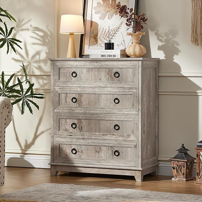 Joaxswe Farmhouse 4 Drawer Dresser - Image 12