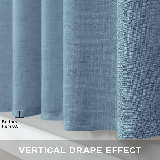 Light Blue Curtains 38 Inch Wide - Image 6