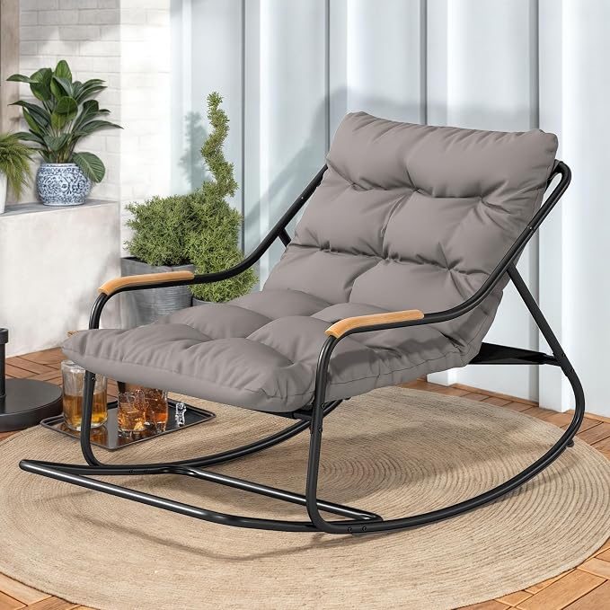 DWVO Outdoor Rocking Chair, Over-Sized Patio Rocking Chair by DWVO