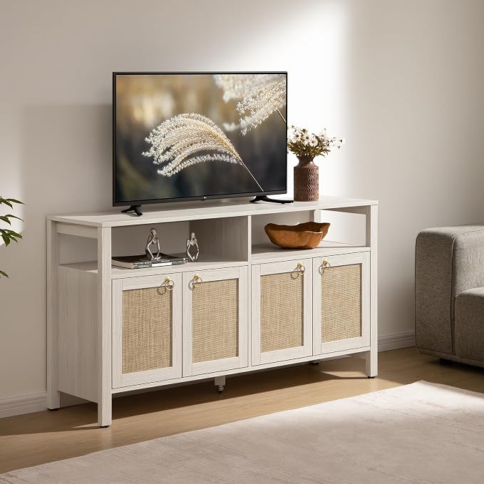 SICOTAS Rattan TV Stand for Television up to 120" - Image 8