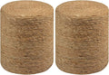 Wimarsbon Round Pouf Ottomans, Handwoven Natural Water Hyacinth Seagrass Pouffe by Wimarsbon