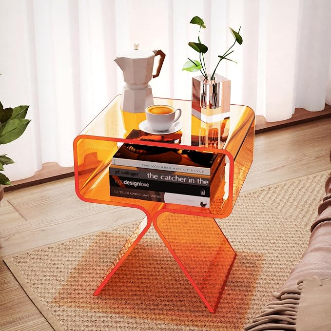 Acrylic Nightstand Side Table Modern Design Clear Home Decor Display End Table - Image 4