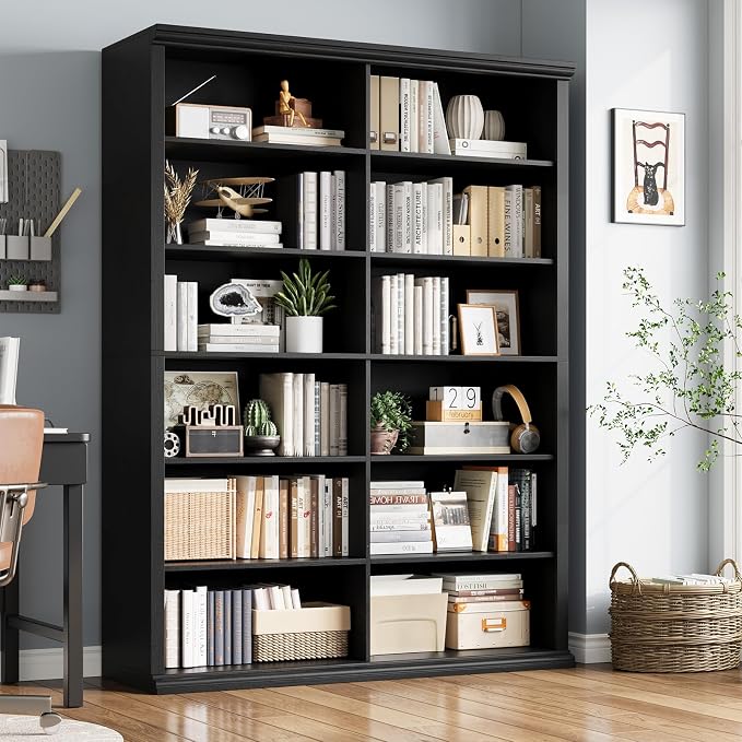 Rresyet 71.8" L *47.2“W Wooden Bookcase and Bookshelf – Extra Large Bookshelf - Image 2