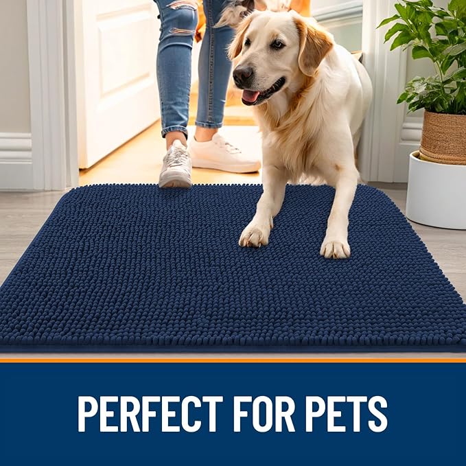 OLANLY Dog Door Mat for Muddy Paws 70x46, Absorbs Moisture and Dirt, Absorbent - Image 6